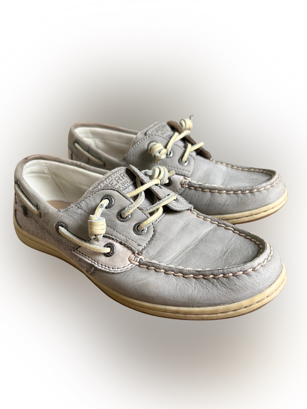 Sperry Women’s Gray Leather Loafer Boat Shoes